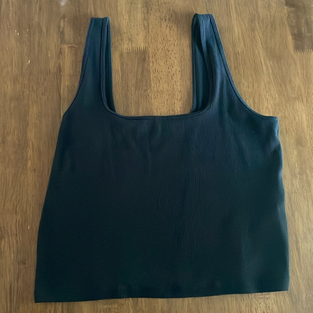 A&F Essentials Black Square Neck Tank XL